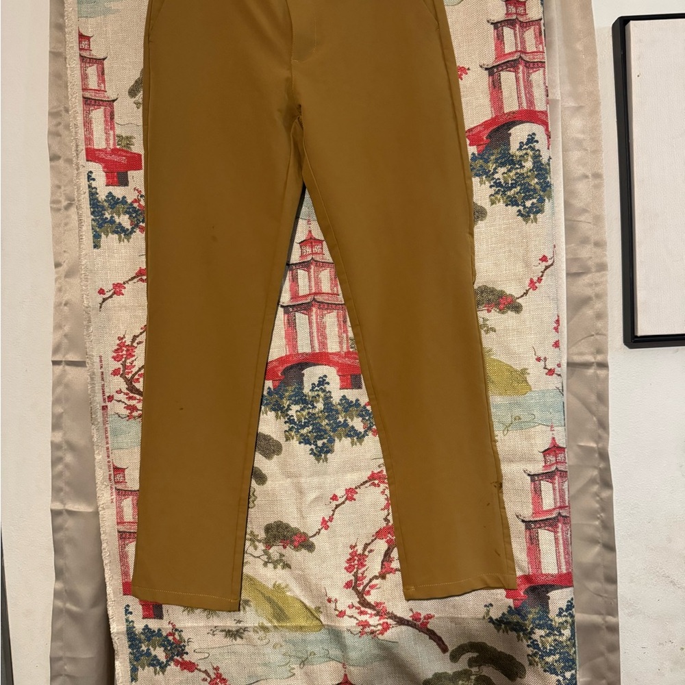 Elegant Women's Mustard Straight Leg Pants